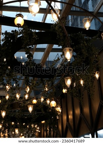 Chandelier Ceiling Lights inside Sandyq Restaurant in Central Almaty