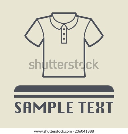 T-shirt icon or sign, vector illustration