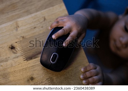 Children Use A Mouse, background for the ad and wallpaper in the children and family scene. Actual images in decorating ideas