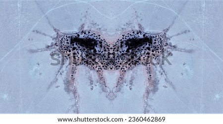 The force of life,  abstract symmetrical photograph of the deserts of Africa from the air, conceptual photo, diffuser filter,