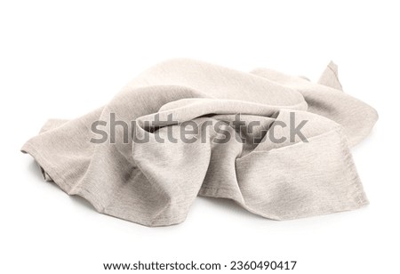 Clean cotton napkin isolated on white background Royalty-Free Stock Photo #2360490417