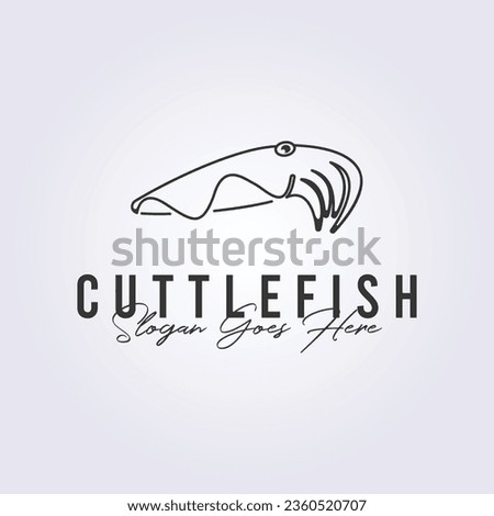 cuttlefish logo seafood icon symbol vector illustration design
