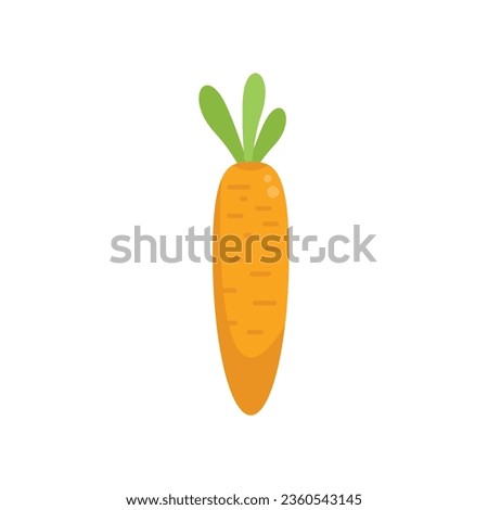 Eco carrot icon flat vector. Organic farming. Vegetable food isolated