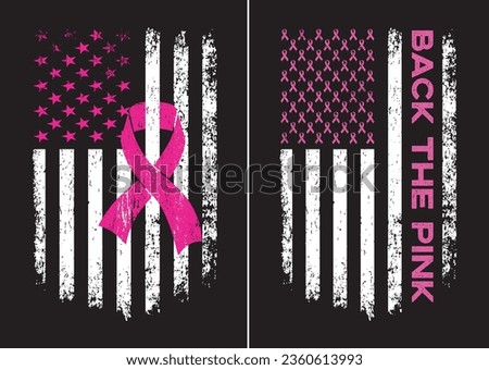 Back The Pink Breast Cancer Awareness Flag Design