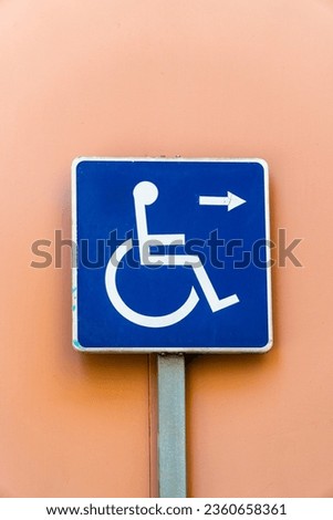 Parking sign for vehicles of disabled people