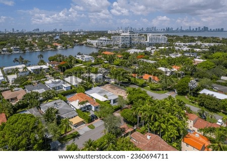 Aerial photo taken over Miami Beach Florida