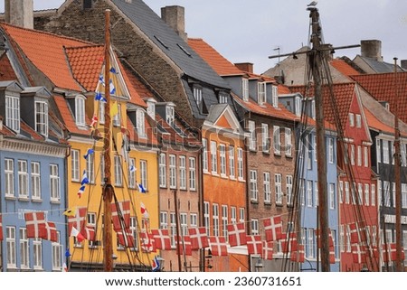The Nyhavn or New Haven in Copenhagen, Denmark, Europe Royalty-Free Stock Photo #2360731651