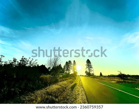 Country road in Cheshire, Oregon. Royalty-Free Stock Photo #2360759357