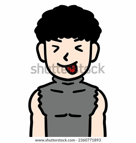 illustration of cartoon happy man
