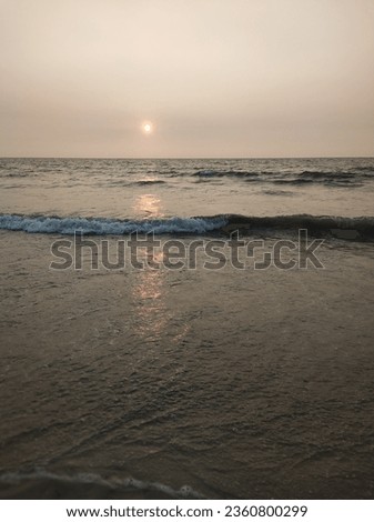 An evening view of sea and sunset 