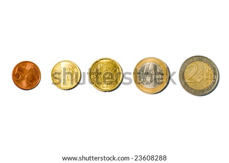 different euro coins
