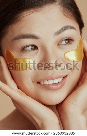 modern asian woman with eye patches.