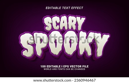 scary spooky text effect illustration
