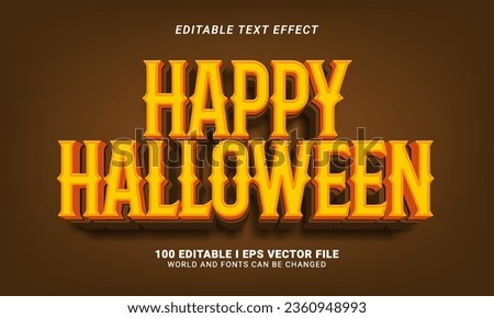 happy halloween text effect illustration