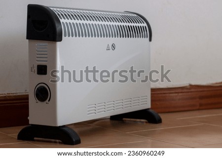 White electric resistance stove or radiator for domestic use