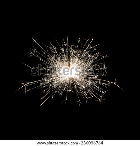 Sparkler isolated on a black background