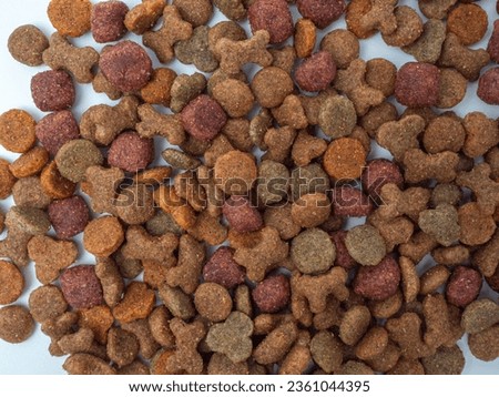 Dog food on a white background. Treats for dogs.