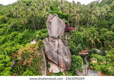 Viewpoint Overlap Stone, Lamai Beach, Koh Samui, Thailand. Shot From The High Point Of View. Royalty-Free Stock Photo #2361090269