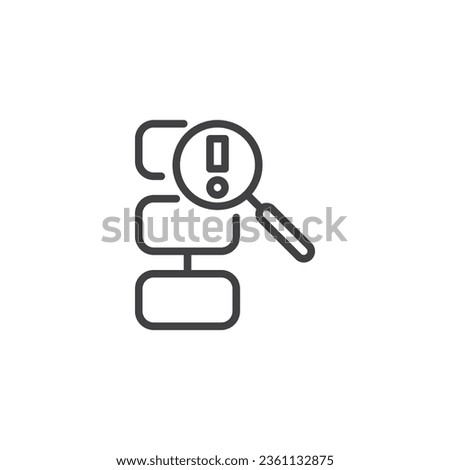 Root Cause Analysis line icon. linear style sign for mobile concept and web design. Root cause analysis outline vector icon. RCA symbol, logo illustration. Vector graphics Royalty-Free Stock Photo #2361132875