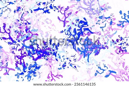 Light Pink, Blue vector natural pattern with leaves, branches. Brand new colored illustration with leaves and branches. The best design for your business.
