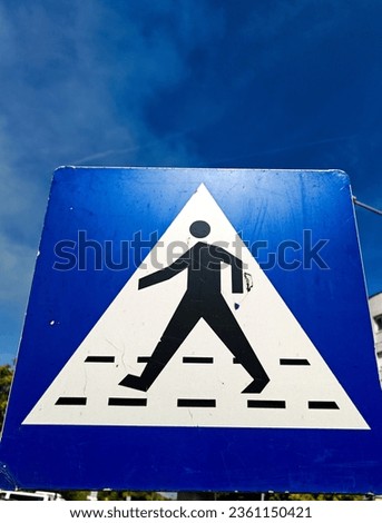 crossing and speed limit traffic signs