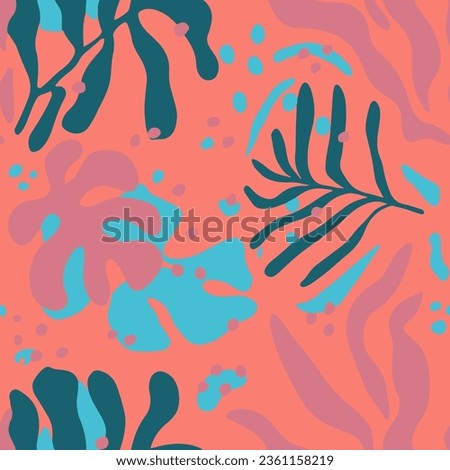 White Seamless Doodle Retro Leaves Background. Colorful Repeated Creative Isolated Decor, Seamless Art. Pastel Repetitive Elegant Plant Paint Vector. 