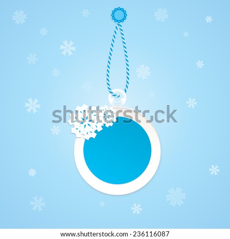 Badge on a winter theme.