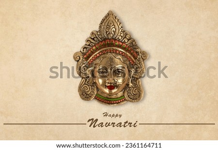 Happy Navratri, Durga Pooja, Maa Durga face Royalty-Free Stock Photo #2361164711