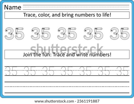1 to 100 Number  Tracing worksheet 
