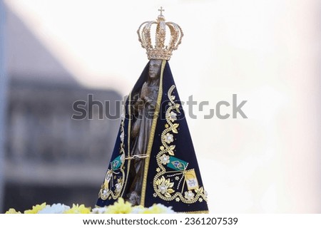 Statue of the image of Our Lady of Aparecida - Nossa Senhora Aparecida Royalty-Free Stock Photo #2361207539