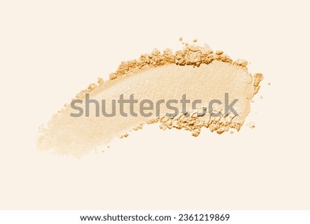 Beige smudge eye shadow or foundation powder swatch