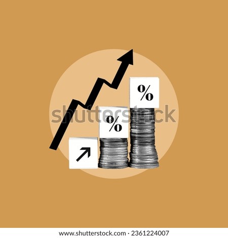 compound interest, representation of compound interest, money increase, money increases every year, upward investments, money growth, positive graph, growth percentage, money growth, cubes