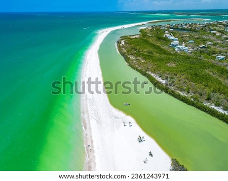 Aerial View of Marco Island, a popular tourist beach town in Florida