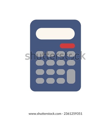 Calculator vector illustration in flat design style, math device clip art