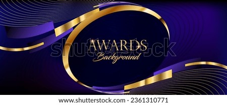 Blue Round and Gold Award Background: A Modern and Elegant Celebration. Elegant Golden Ring Award Background for a Memorable Celebration. Modern Award Background with Blue and Gold Accents.