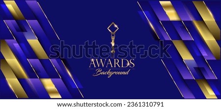 Blue and Gold Award Background: A Modern and Elegant Celebration. Elegant Blue and Golden Award Background for a Memorable Celebration. Slant Golden and blue lines Modern Award Background.