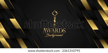 Black and Gold Award Background: A Modern and Elegant Celebration.  Modern Award Background with Black and Gold Accents. Luxurious Black and Gold Award Template for a Prestigious Ceremony.