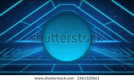opener neon lights for line and sun or city space with art color shiny road background