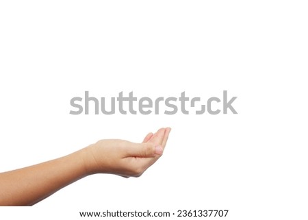 A woman's hand reaching out to receive something