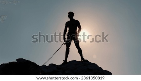 Mountain Man Silhouette Pictures, Images and Stock Photos
