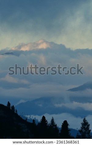 Dramatic clouds panorama Valparola pass Dolomotes Italy Alps. High quality photo