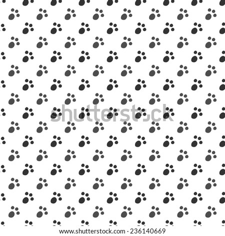 Seamless pattern of cat or dog footprint - vector stylish print texture