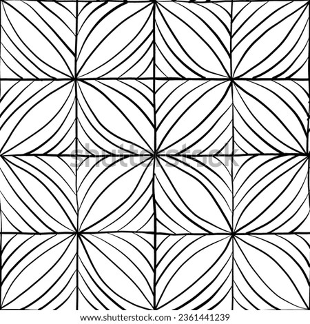 endless black and white line pattern. hand drawn seamless ornament texture for fabric