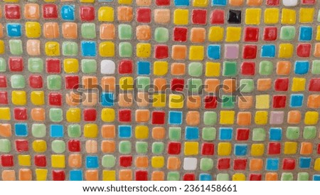 The colorful tile pattern is suitable for use as a background image.