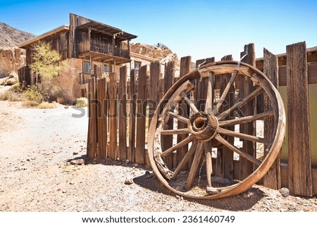 Calico - ghost town and former mining town in San Bernardino County - California, United States - Located in the Mojave Desert region of Southern California it was a silver mining town Royalty-Free Stock Photo #2361460749