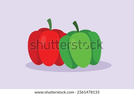 Healthy food concept. Vegetables, fruits and milk. Colored flat vector illustration isolated. 