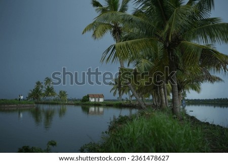 When monsoon hits Kerala backwaters  Royalty-Free Stock Photo #2361478627