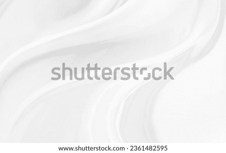White gray satin texture that is white silver fabric silk panorama background with beautiful soft blur pattern natural. Royalty-Free Stock Photo #2361482595