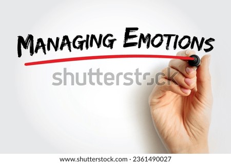 Managing Emotions text quote, concept background