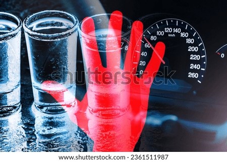Do not drink and drive. Stop drunk drivers background. Danger on road. Concept of safe driving. Driving under the influence. DUI background.